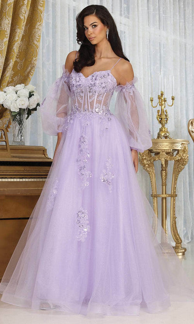 May Queen RQ8073 - Embellished A-Line Prom Gown Prom Dresses 4 / Lilac