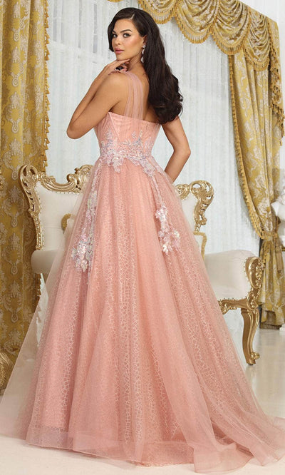 May Queen RQ8080 - Sequin Lace Appliqued Prom Gown Prom Dresses