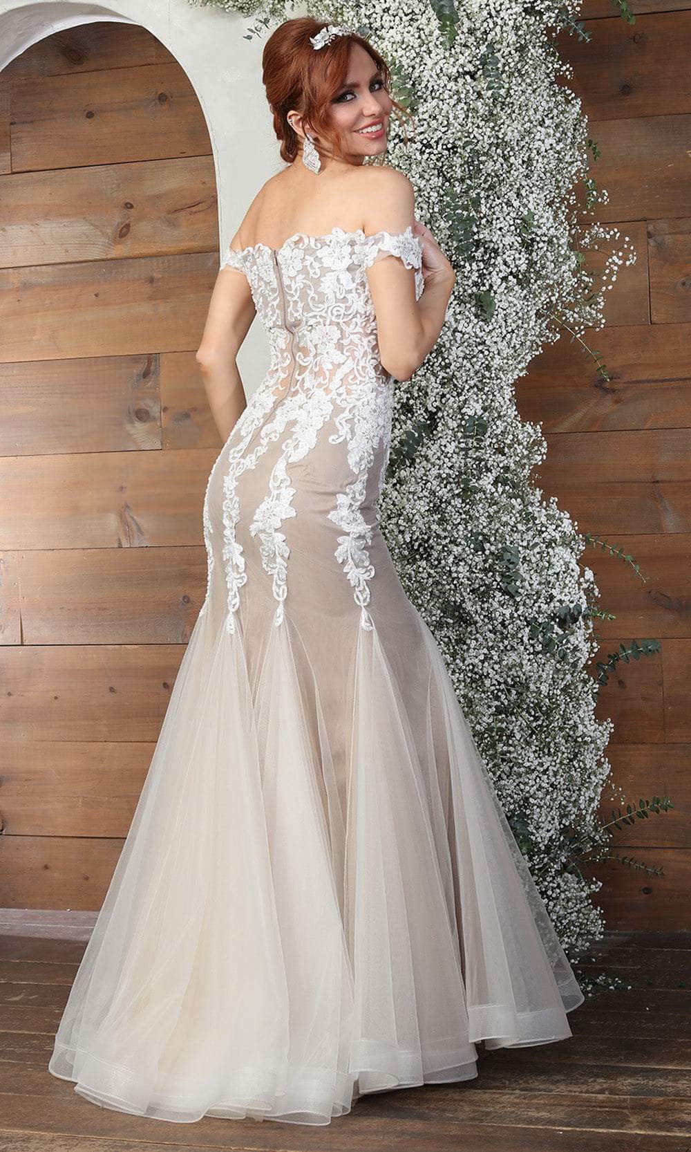 May Queen RQ8086 - Sweetheart Godets Mermaid Evening Gown Wedding Dresses