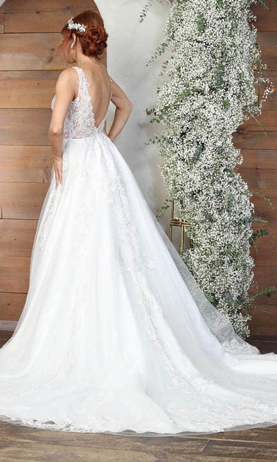 May Queen RQ8098 - Applique A-Line Bridal Gown Special Occasion Dresses