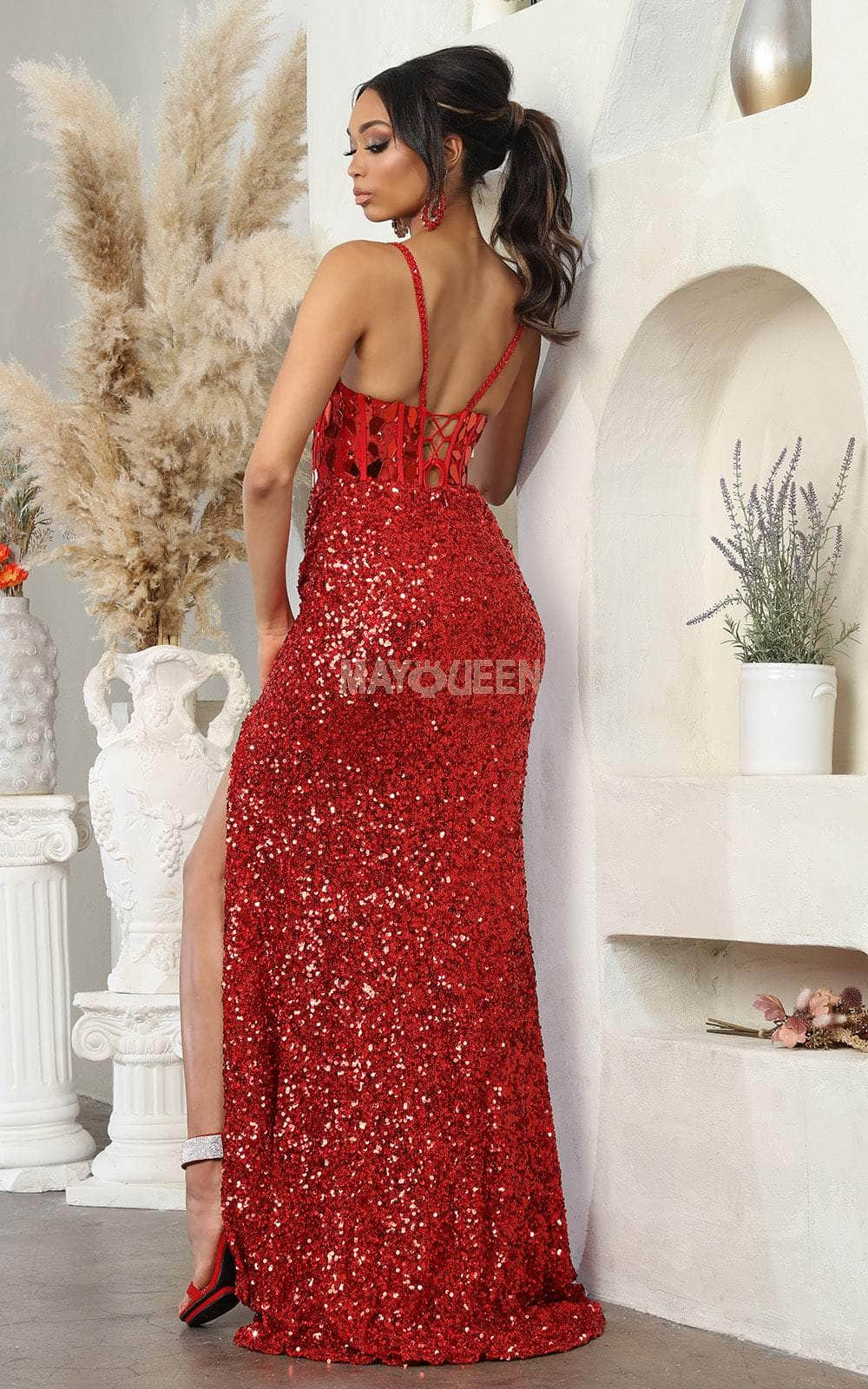 May Queen RQ8106 - Cut Glass Corset Prom Dress Special Occasion Dresses