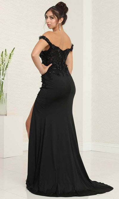 May Queen RQ8110 - Applique Sheath Prom Dress Special Occasion Dresses