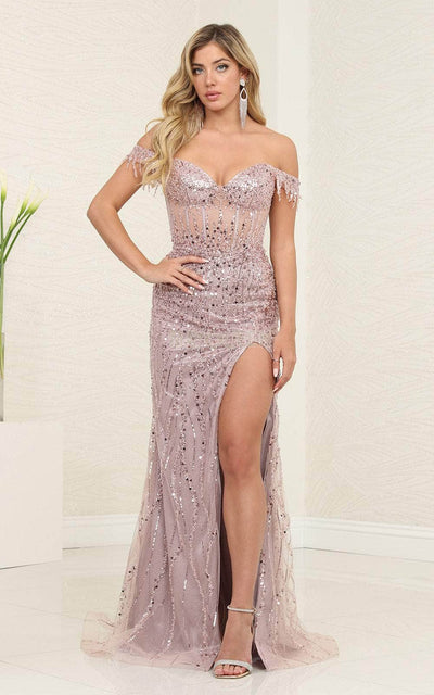 May Queen RQ8111 - Sequin Corset Prom Dress Special Occasion Dresses