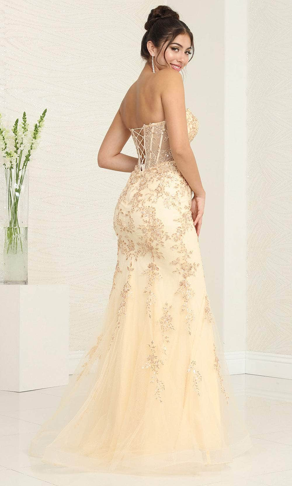 May Queen RQ8118 - Sweetheart Basque Prom Gown Evening Dresses