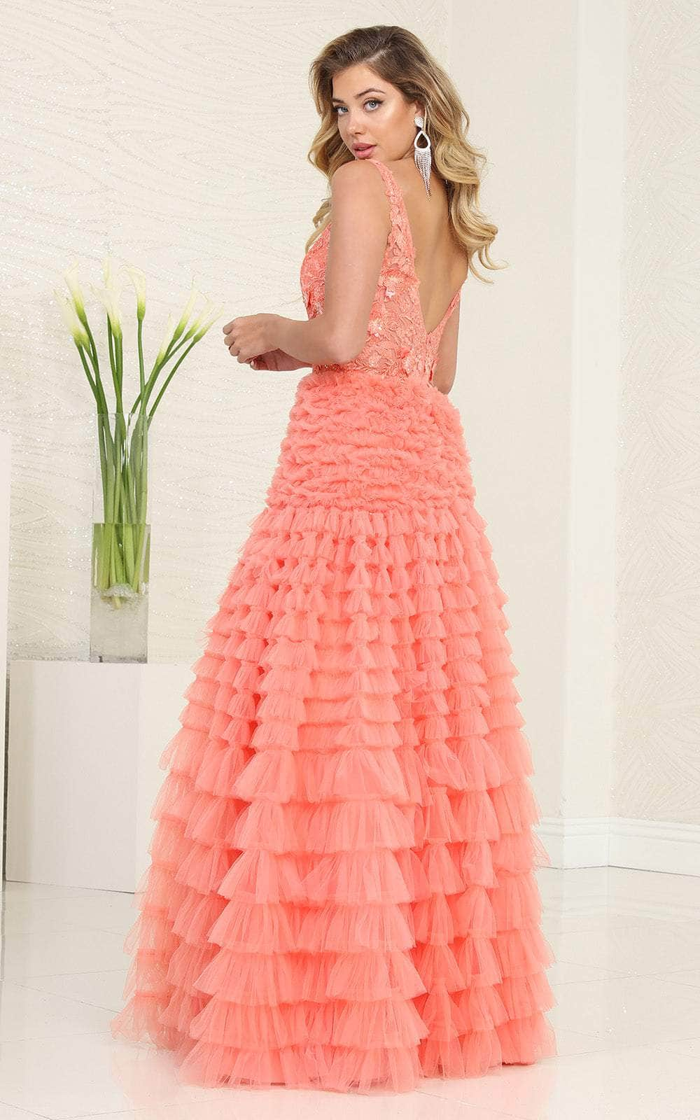 May Queen RQ8123 - Applique A-Line Prom Dress Special Occasion Dresses