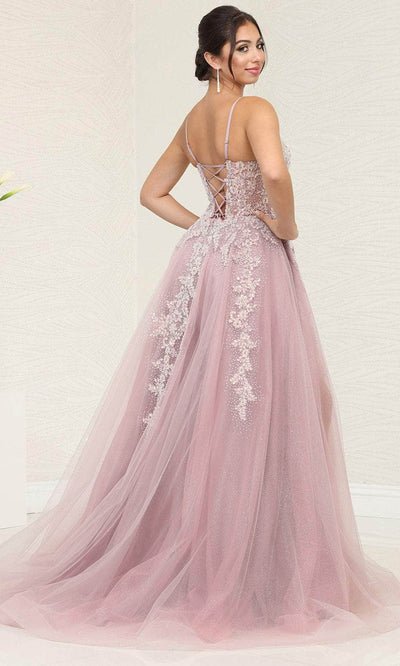 May Queen RQ8137 - Foliage Detail Prom Dress Special Occasion Dresses