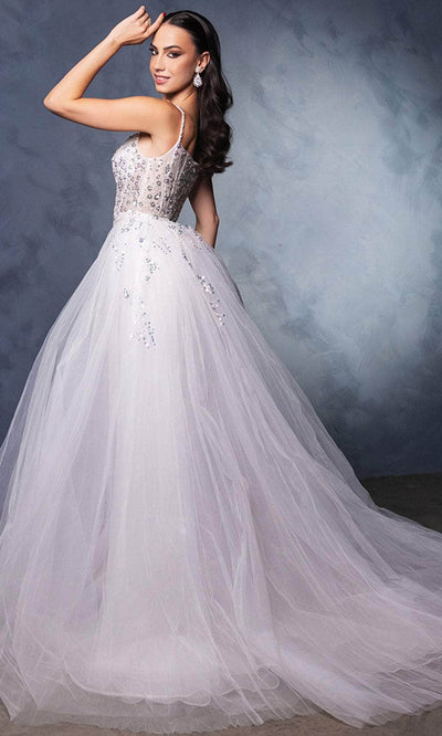 May Queen RQ8146 - Embellished Sleeveless Prom Gown Prom Dresses