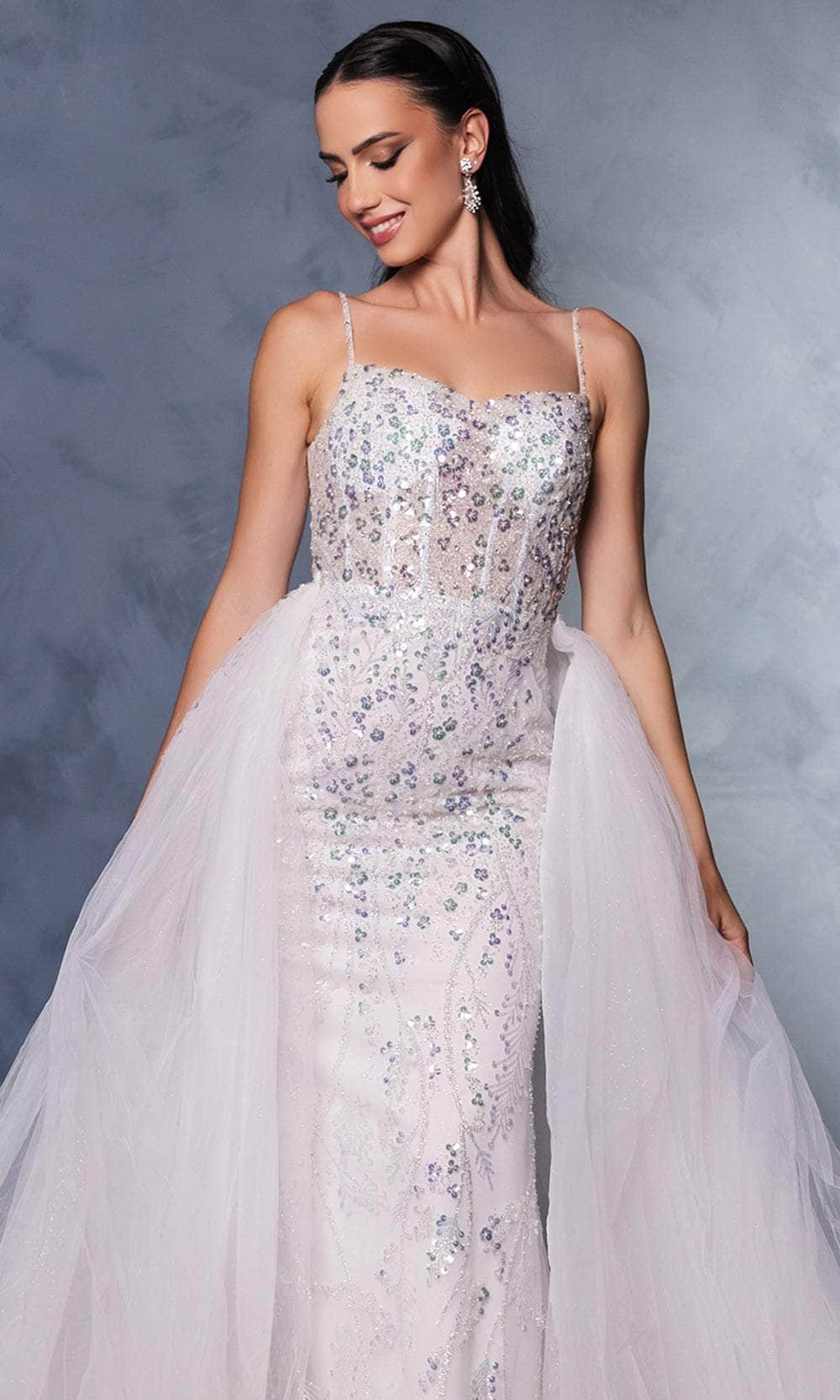 May Queen RQ8146 - Embellished Sleeveless Prom Gown Prom Dresses