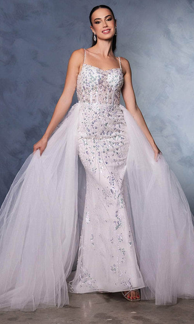 May Queen RQ8146 - Embellished Sleeveless Prom Gown Prom Dresses 4 /  White