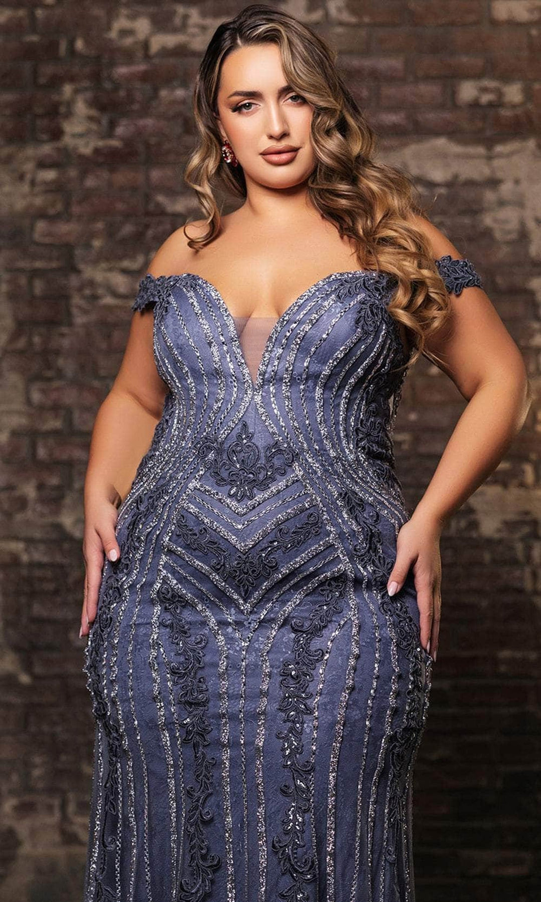 May Queen RQ8157 Fitted Column  Dress