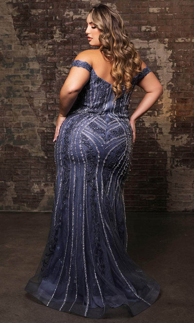 May Queen RQ8157 - Off-Shoulder Sheath Evening Dress Prom Dresses