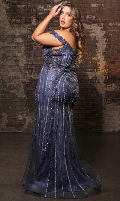 May Queen RQ8157 - Off-Shoulder Sheath Evening Dress Prom Dresses