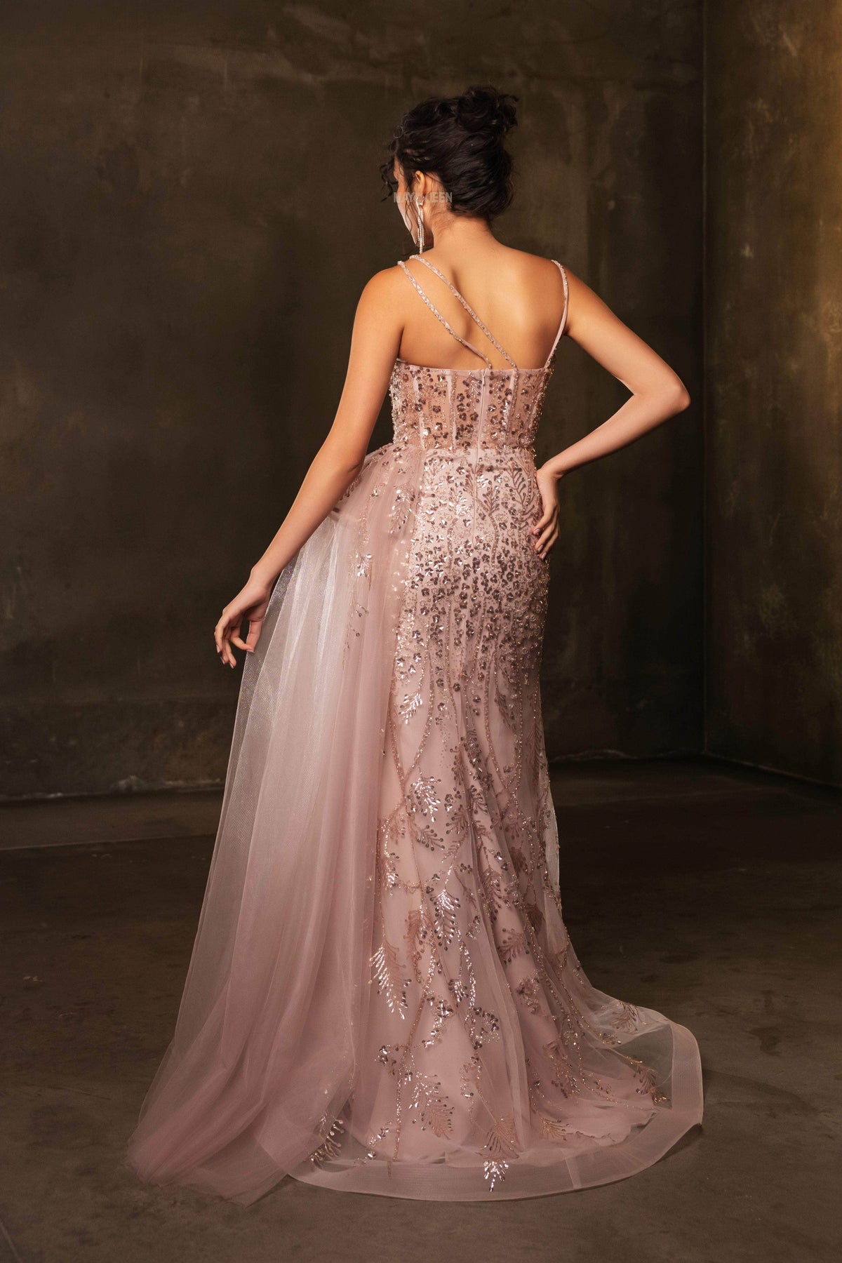 queen formal dresses May Queen RQ8176 - Long Tulle Sheath Dress