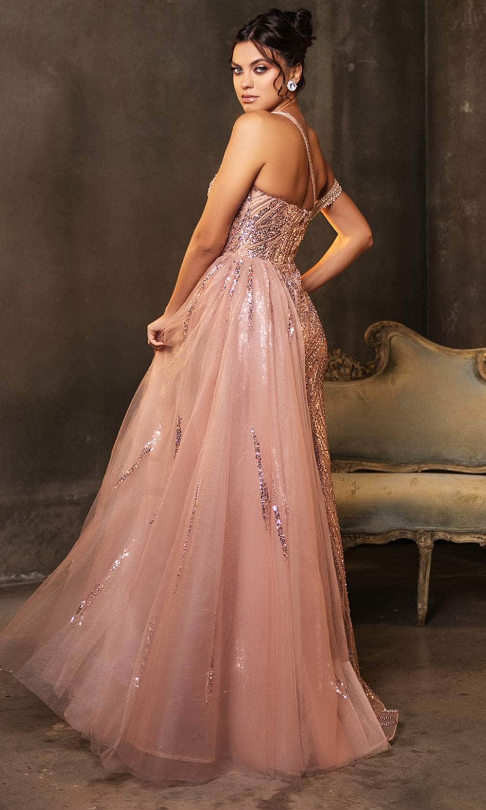 may queen formal dresses May Queen Off Shoulder Formal Evening Gown MQ1953
