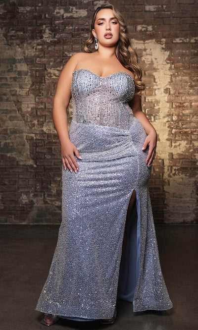 May Queen RQ8185 - Rhinestone Strapless Prom Gown Prom Dresses
