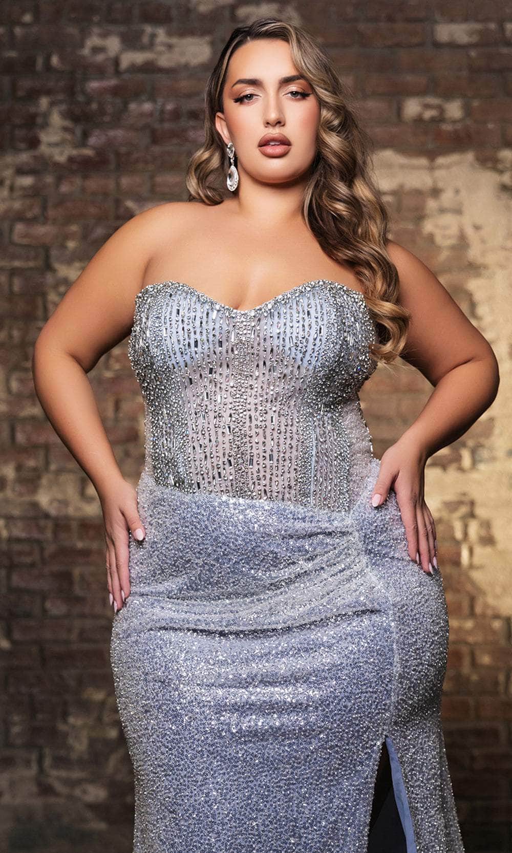 May Queen RQ8185 - Rhinestone Strapless Prom Gown Prom Dresses