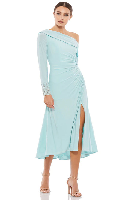 Ieena Duggal 264851 - Jeweled Tea Length Dress