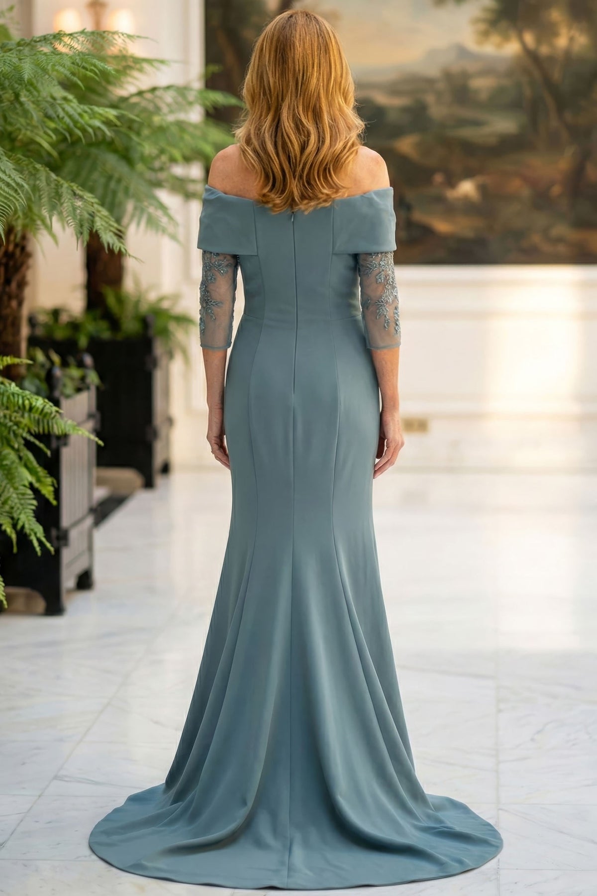 MGNY By Mori Lee 2070040 - Illusion Sleeve Embroidered Evening Gown