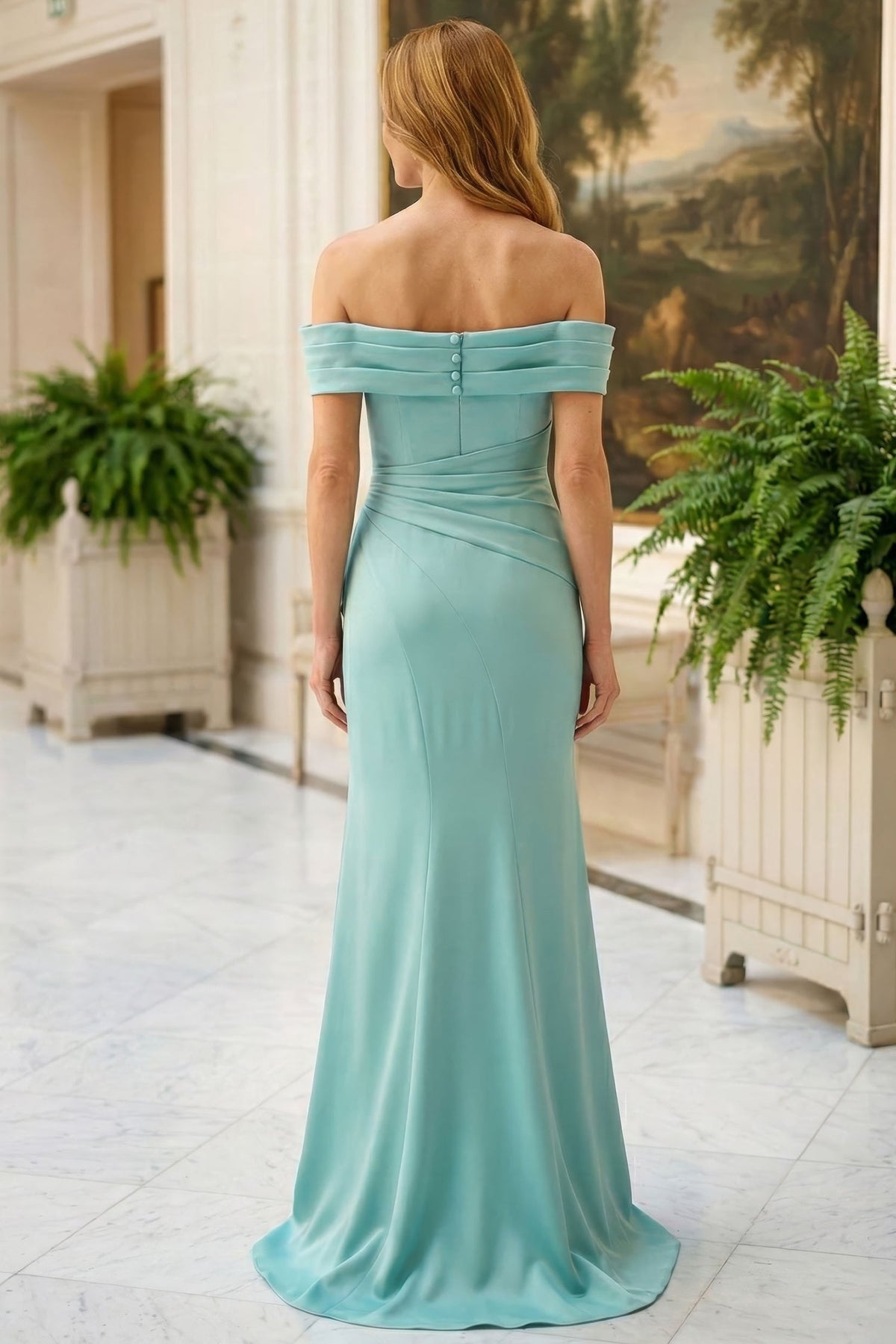 MGNY By Mori Lee 2070046 - Pleated Sleeve Embroidered Evening Gown