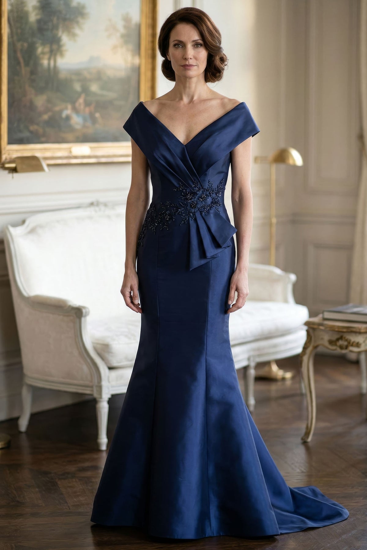 MGNY By Mori Lee 2070053 - Cap Sleeve Mikado Mermaid Evening Gown