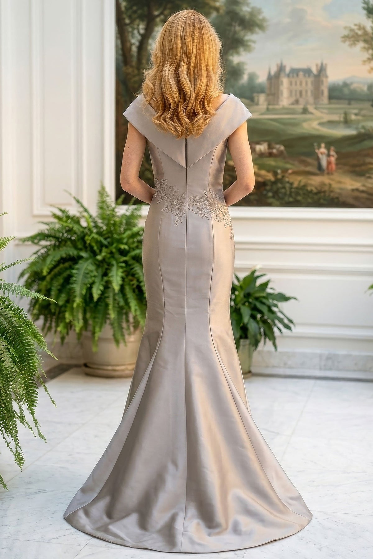 MGNY By Mori Lee 2070053 - Cap Sleeve Mikado Mermaid Evening Gown