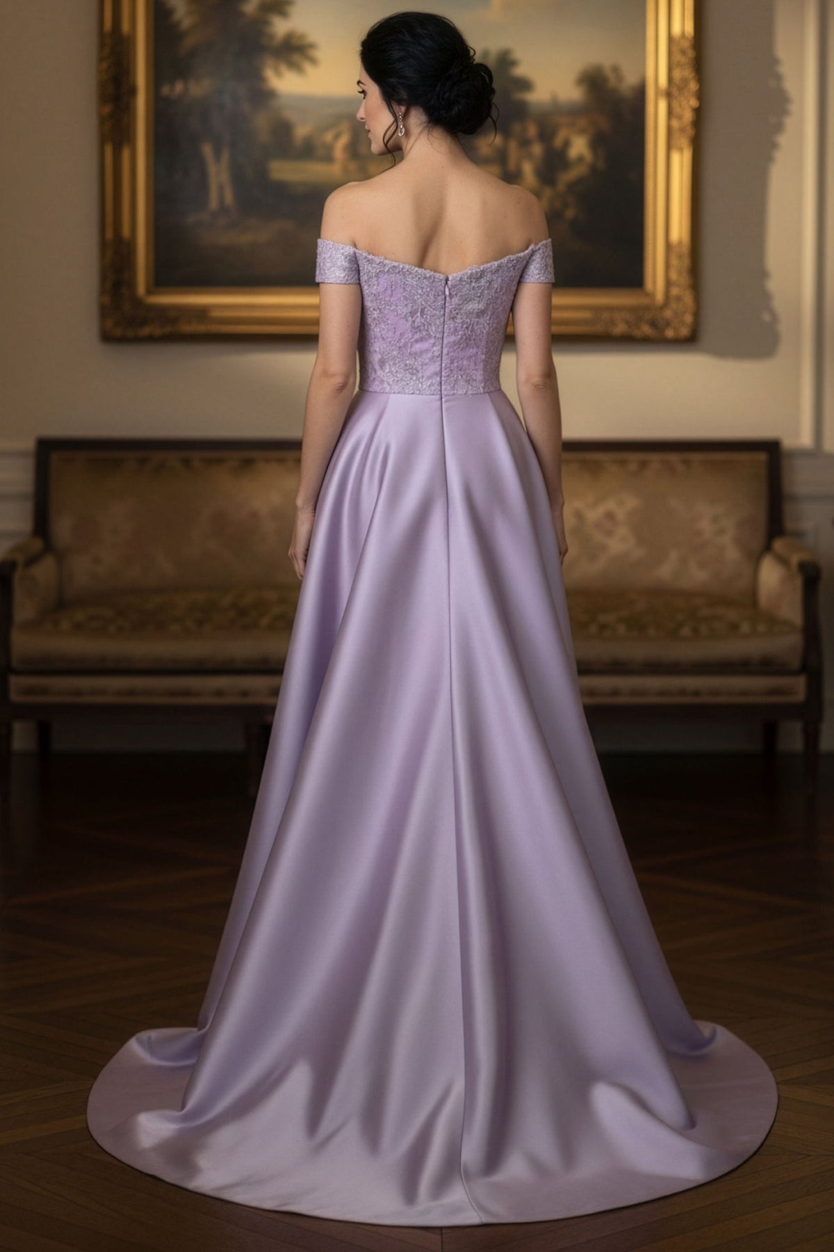 MGNY By Mori Lee 2070056 - Off Shoulder Floral Embroidered Evening Gown