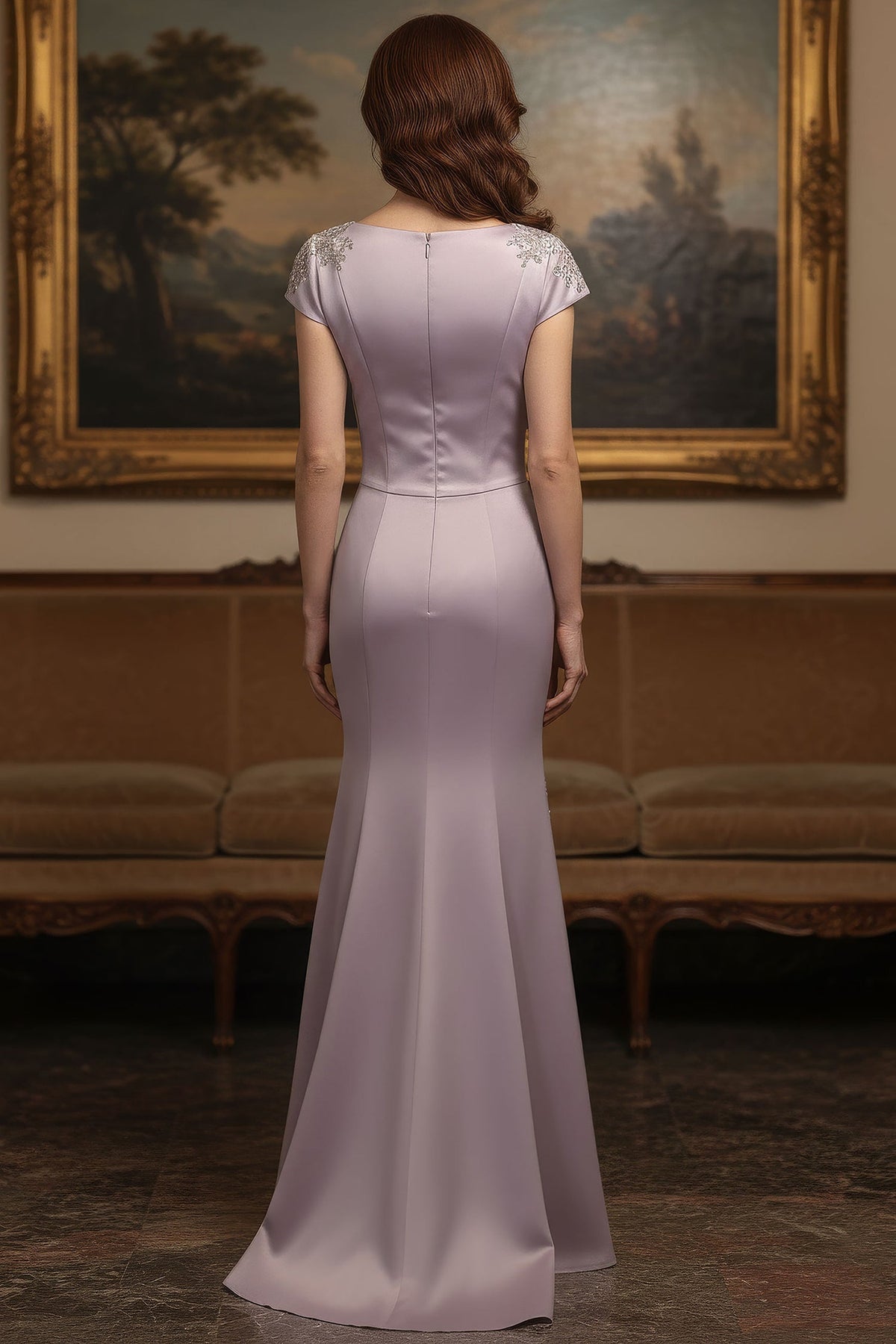 MGNY By Mori Lee 2070061 - Cap Sleeve Applique Evening Gown
