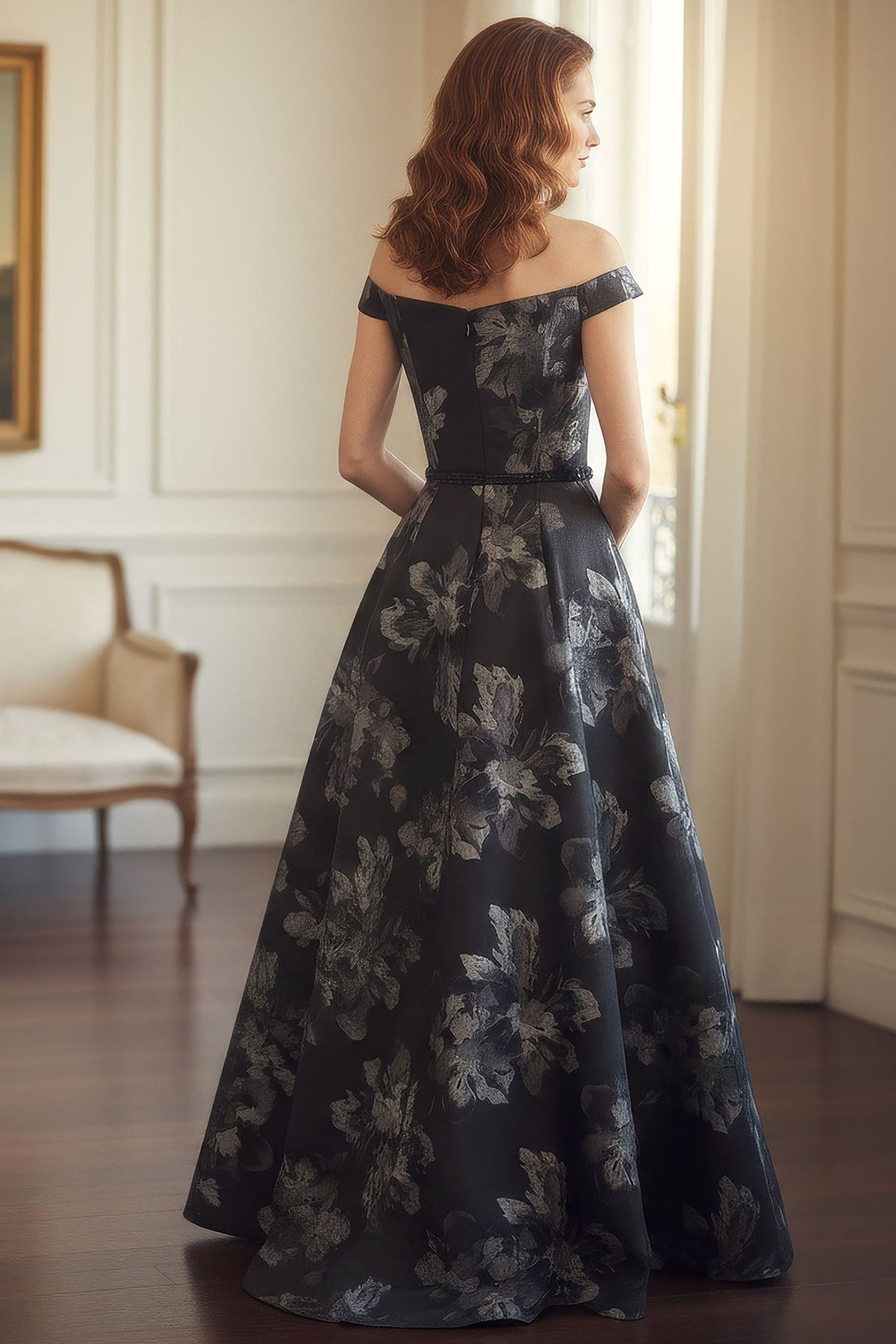 MGNY By Mori Lee 2070064 - Off Shoulder Beaded Belt Evening Gown