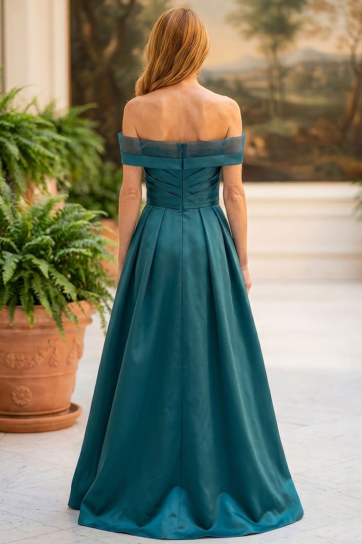 MGNY By Mori Lee 2070065 - Pleated A-Line Beaded Applique Evening Gown