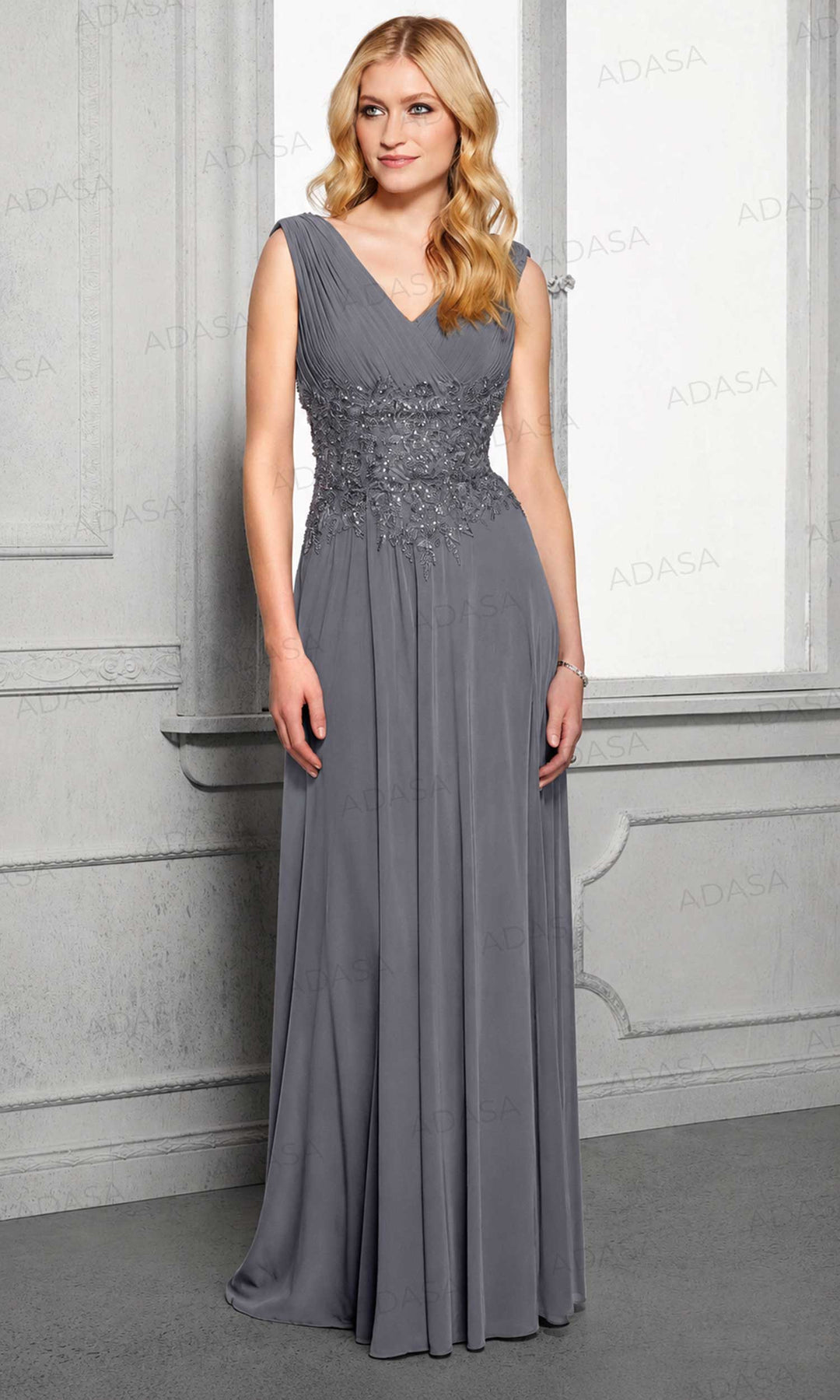 MGNY By Mori Lee - 72414 Embellished Cowl Back Evening Dress