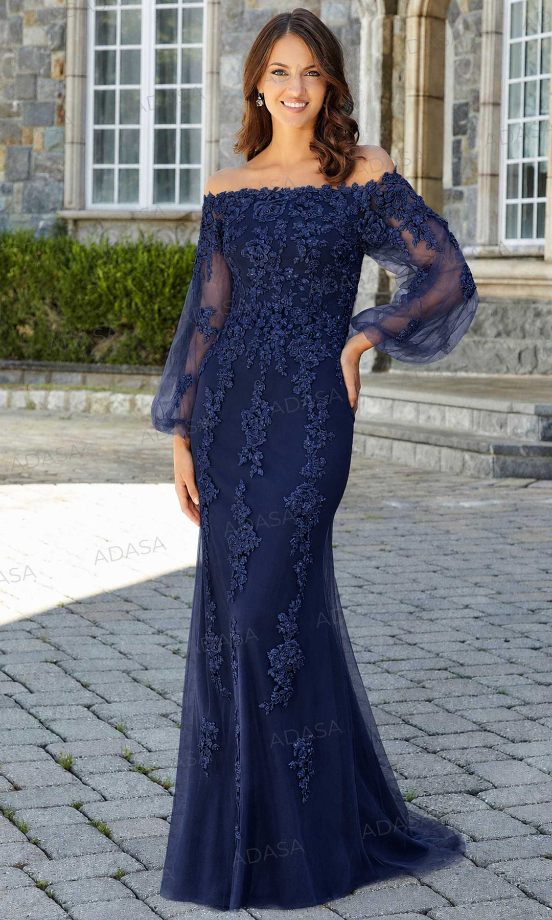 MGNY By Mori Lee 72734 - Bishop Sleeve Evening Dress