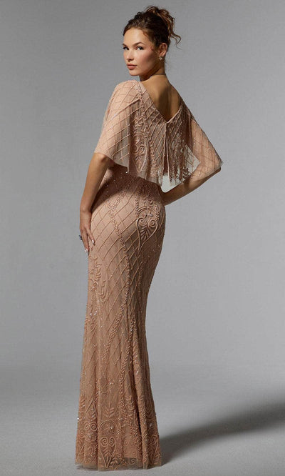 MGNY by Mori Lee 72932 - Beaded Flutter Sleeve Evening Dress Evening Dresses