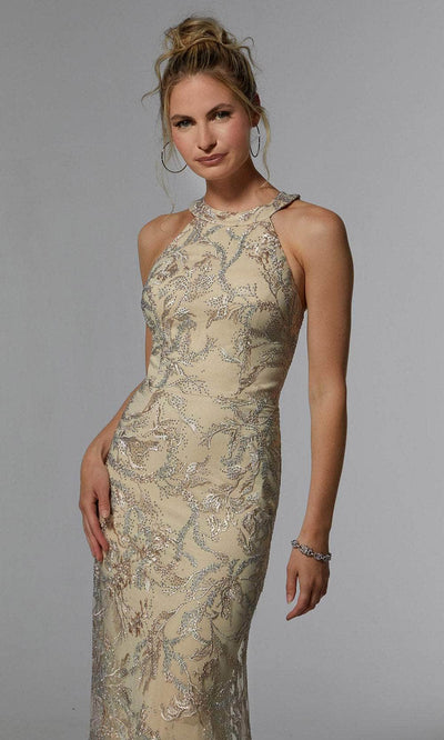 MGNY by Mori Lee 72939 - Halter Sheath Evening Dress Evening Dresses