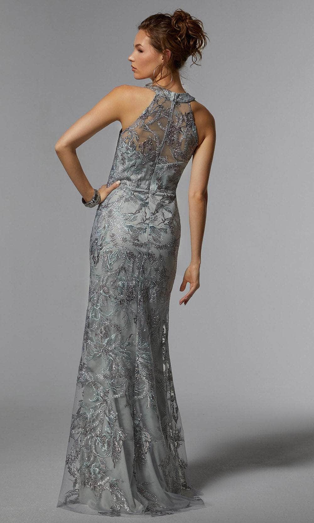 MGNY by Mori Lee 72939SC - Halter Neck Embroidered Evening Dress ADASA MGNY by Mori Lee 72939SC - Halter Neck Embroidered Evening Dress ADASA