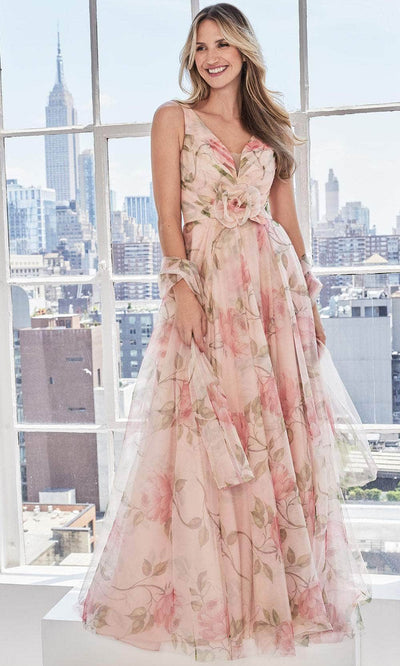 MGNY By Mori Lee 73122 - Sleeveless Floral Evening Dress Special Occasion Dress