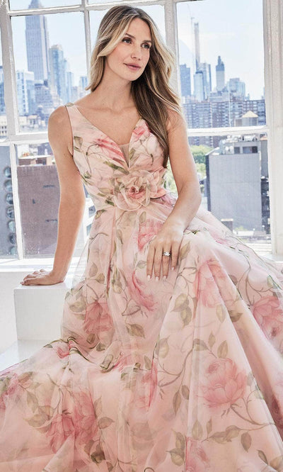 MGNY By Mori Lee 73122 - Sleeveless Floral Evening Dress Special Occasion Dress