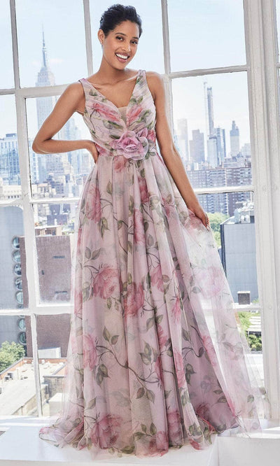 MGNY By Mori Lee 73122 - Sleeveless Floral Evening Dress Special Occasion Dress