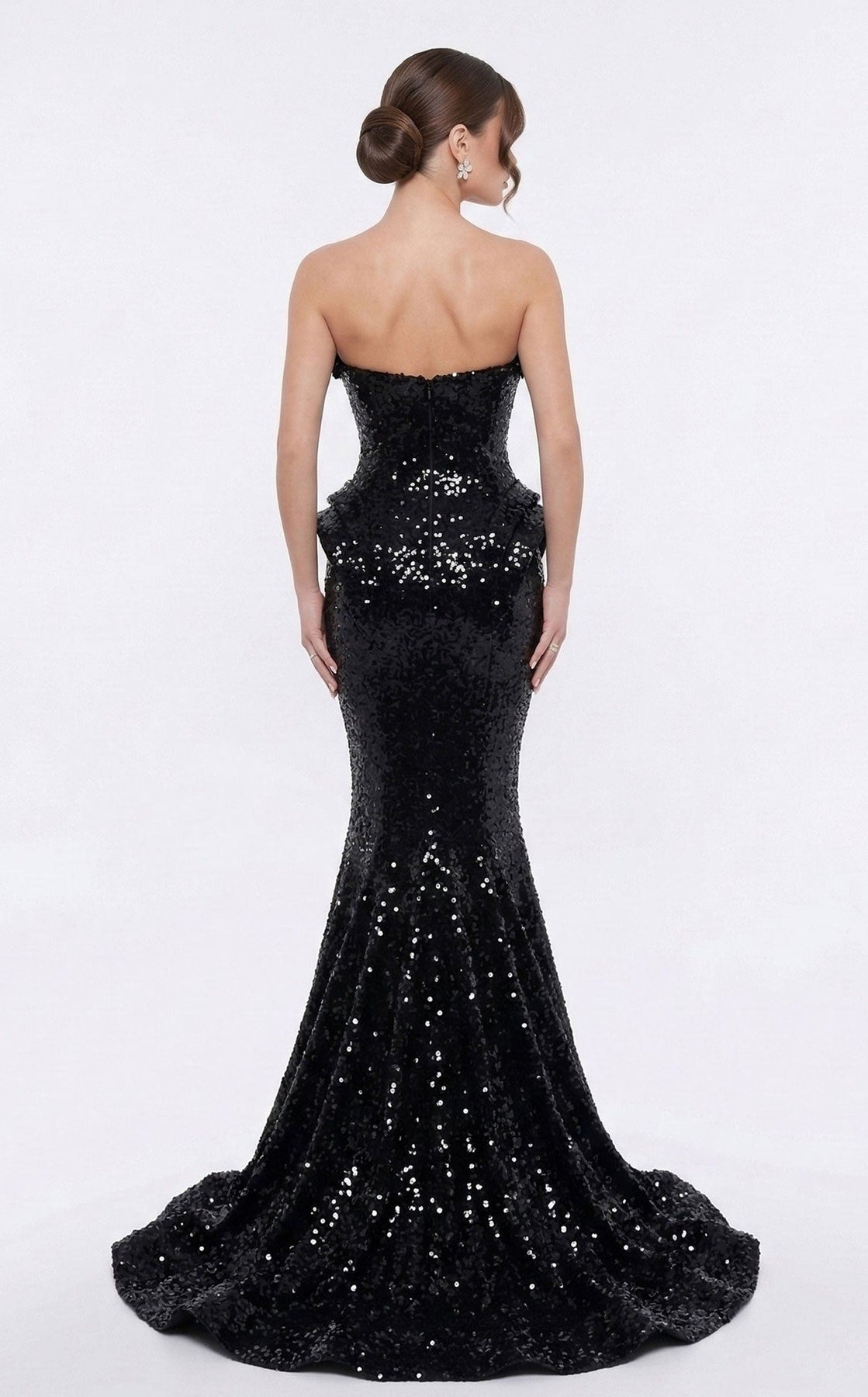 MNM COUTURE 2263B - Strapless Mermaid Shimmer Evening Gown