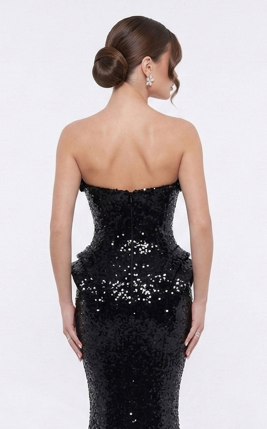 MNM COUTURE 2263B - Strapless Mermaid Shimmer Evening Gown