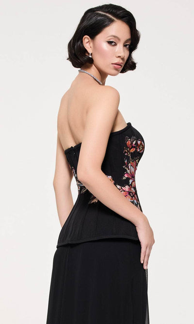MNM Couture B1117 - Embroidered Bodice Strapless Gown Evening Dresses