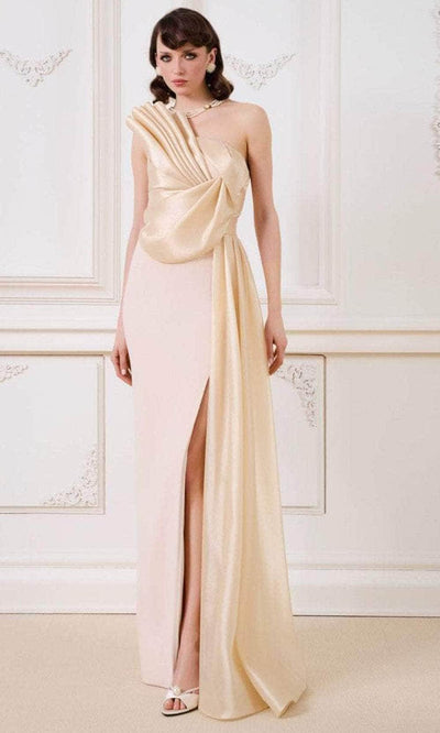 MNM Couture B1130 - Pleated Column Formal Gown Evening Dresses