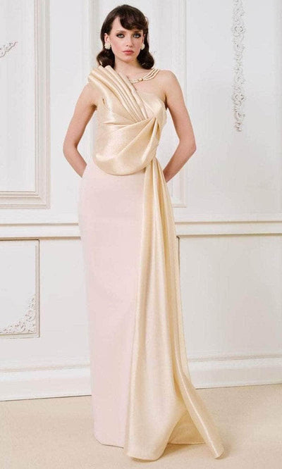 MNM Couture B1130 - Pleated Column Formal Gown Evening Dresses