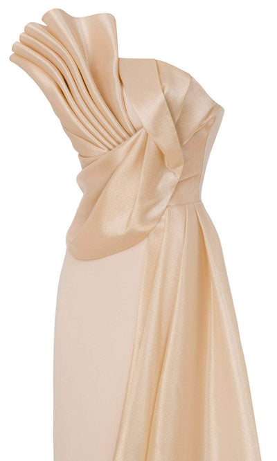 MNM Couture B1130 - Pleated Column Formal Gown Evening Dresses