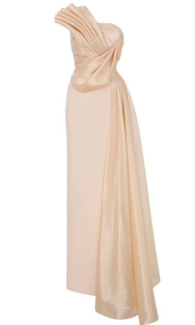 MNM Couture B1130 - Pleated Column Formal Gown Evening Dresses