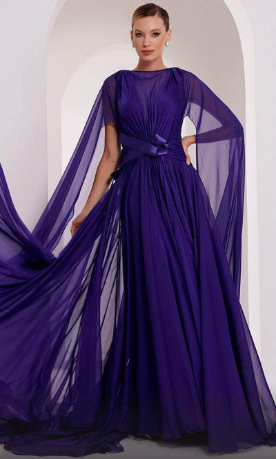 MNM Couture E0061 - Cascade A-Line Evening Gown Mother of the Bride Dresses 4 / 