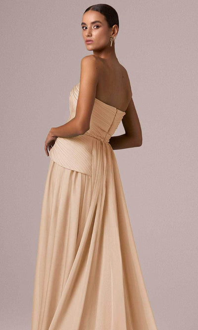 MNM Couture E0082 - Straight Across Belted Long Gown Evening Dresses