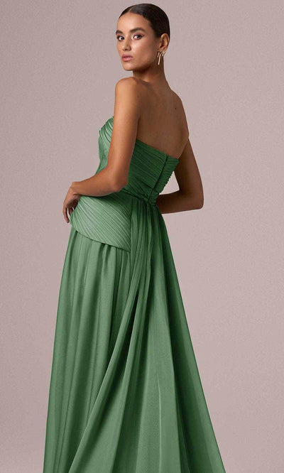MNM Couture E0082 - Straight Across Belted Long Gown Evening Dresses