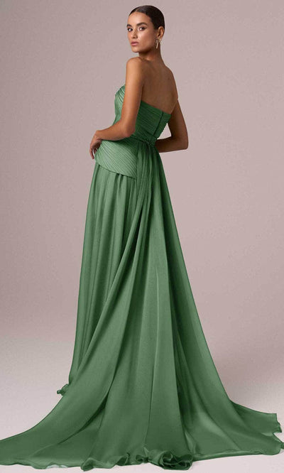 MNM Couture E0082 - Straight Across Belted Long Gown Evening Dresses