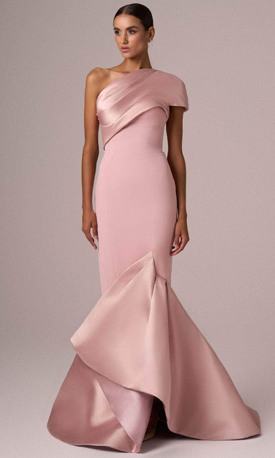 MNM Couture E0083 - Mermaid Skirt Asymmetric Long Gown Mother of the Bride Dresses