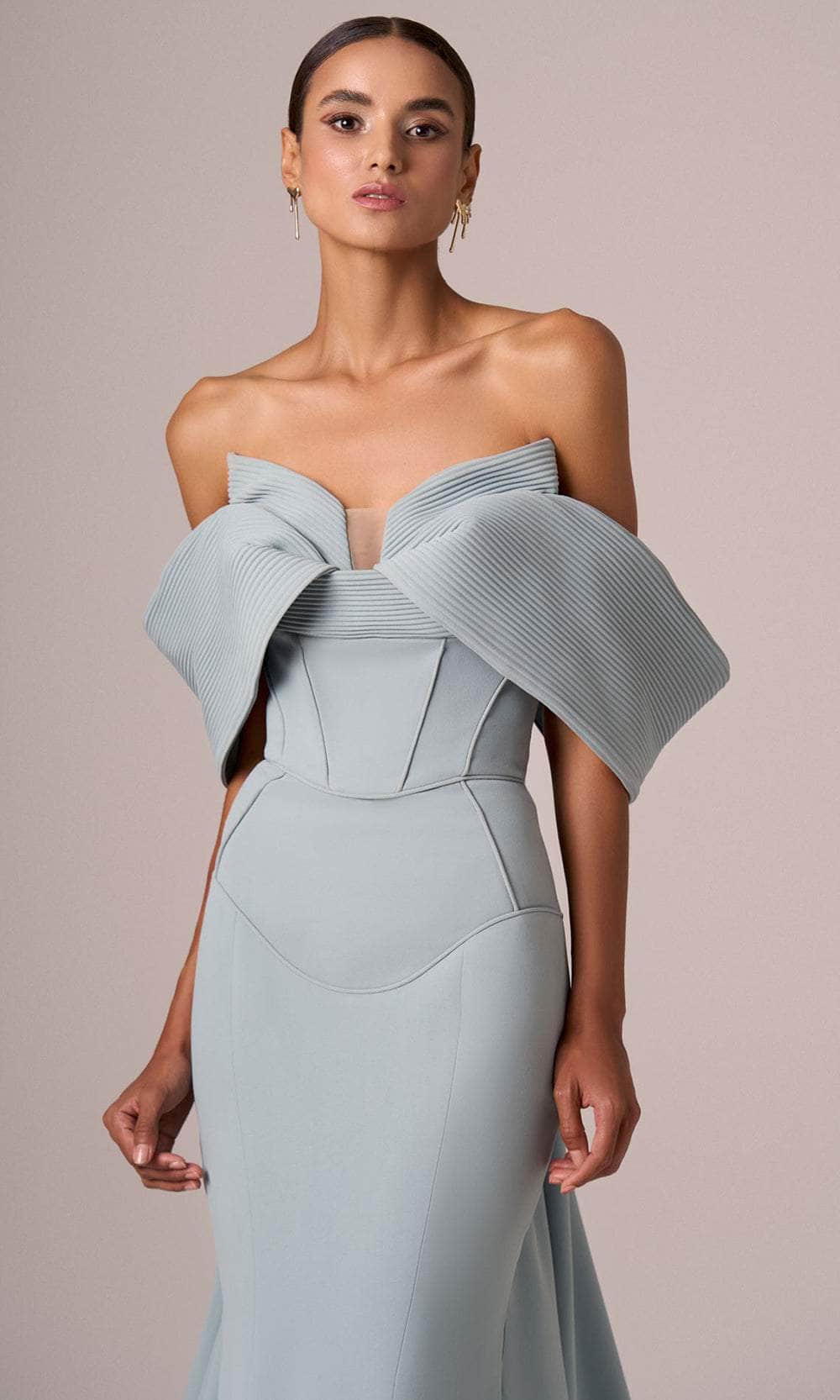 MNM Couture E0085 - Structured Trumpet Corset Gown Evening Dresses